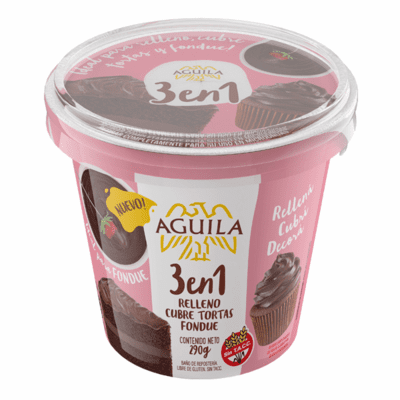 Aguila 3 En 1 Relleno Cubre Tortas (3 In 1 Chocolate Frosting) Net.Wt 10.22 Oz
