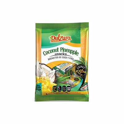 Dulzura Borincana Coconut Pineapple Snacks (Bocaditos de Coco y Pina) Net. Wt 3.4oz