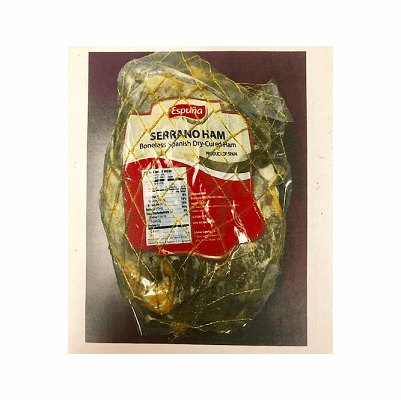 Espuna Jamon Serrano sin Hueso (Boneless Serrano Ham) 10-12 lbs