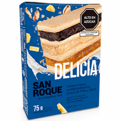 King Kong San Roque Relleno de Manjarblanco con Pina Y Mani 450 g.
