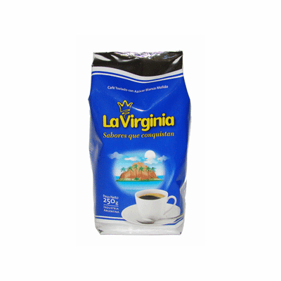 La Virginia Cafe Tostado con Azucar Blanco Molido 250 grs.