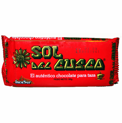 SOL DEL CUSCO Chocolate Tableta Familiar 300 grs