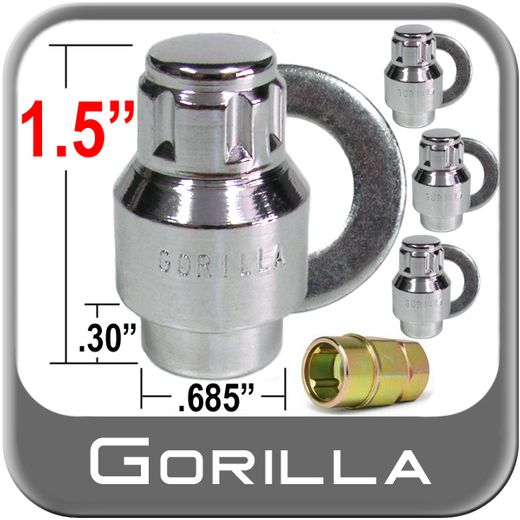 Gorilla® 12mm x 1.5 Wheel Locks from Brandsport Auto Parts (62631N)