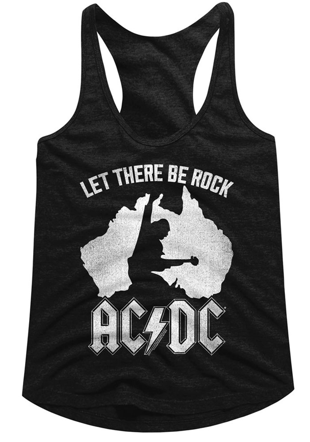 AC/DC Juniors Tank Top Let There Be Rock Black Racerback - AC/DC Let ...