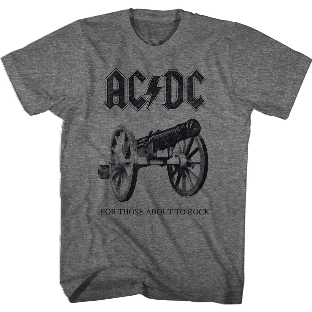 AC/DC Shirt For Those About To Rock Athletic Heather T-Shirt - AC/DC ...