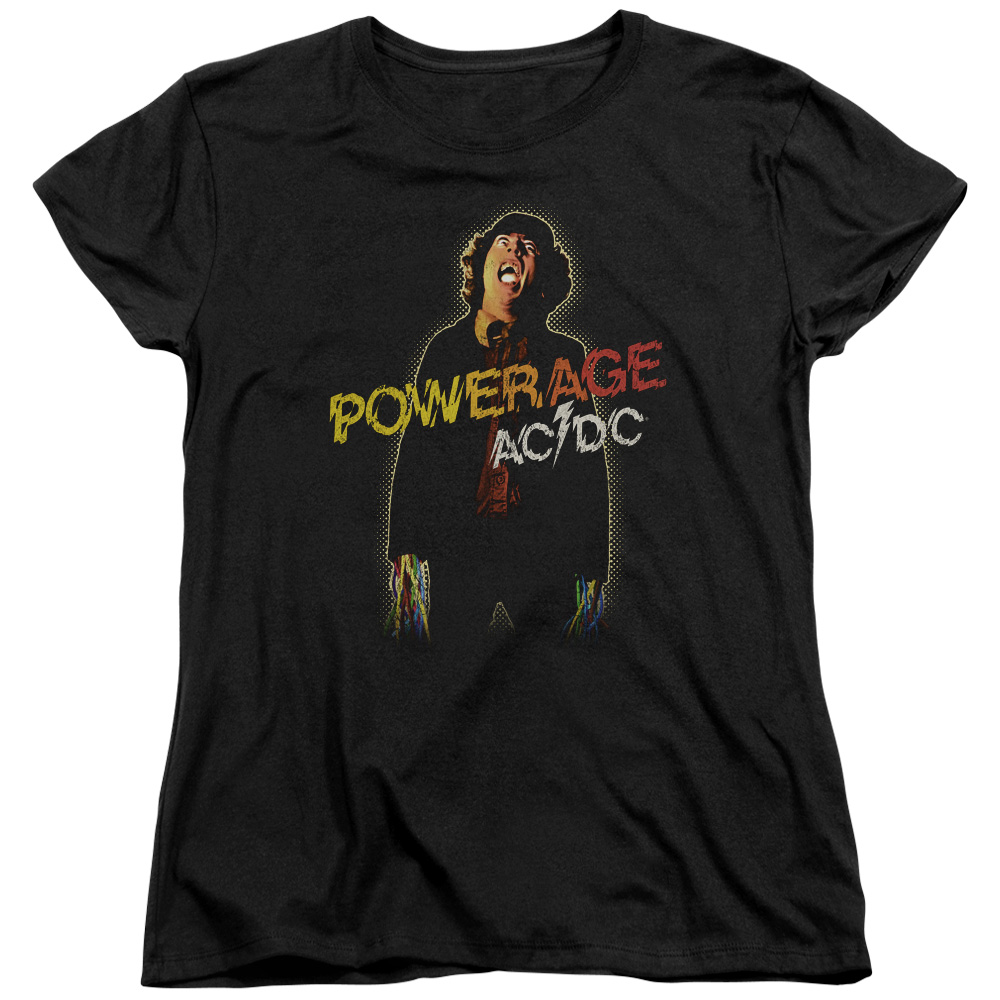 ACDC Womens Shirt Powerage Black T-Shirt - ACDC Powerage Shirts