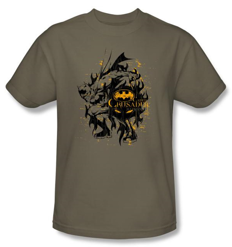 Batman TShirt Be Afraid Adult Khaki Tee Batman Tshirts