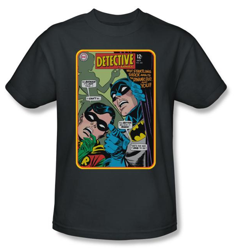 Batman TShirt Detective 380 Adult Charcoal Tee Batman Tshirts