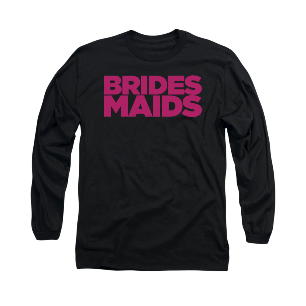 Bridesmaids Shirt Logo Long Sleeve Black Tee TShirt Bridesmaids Logo