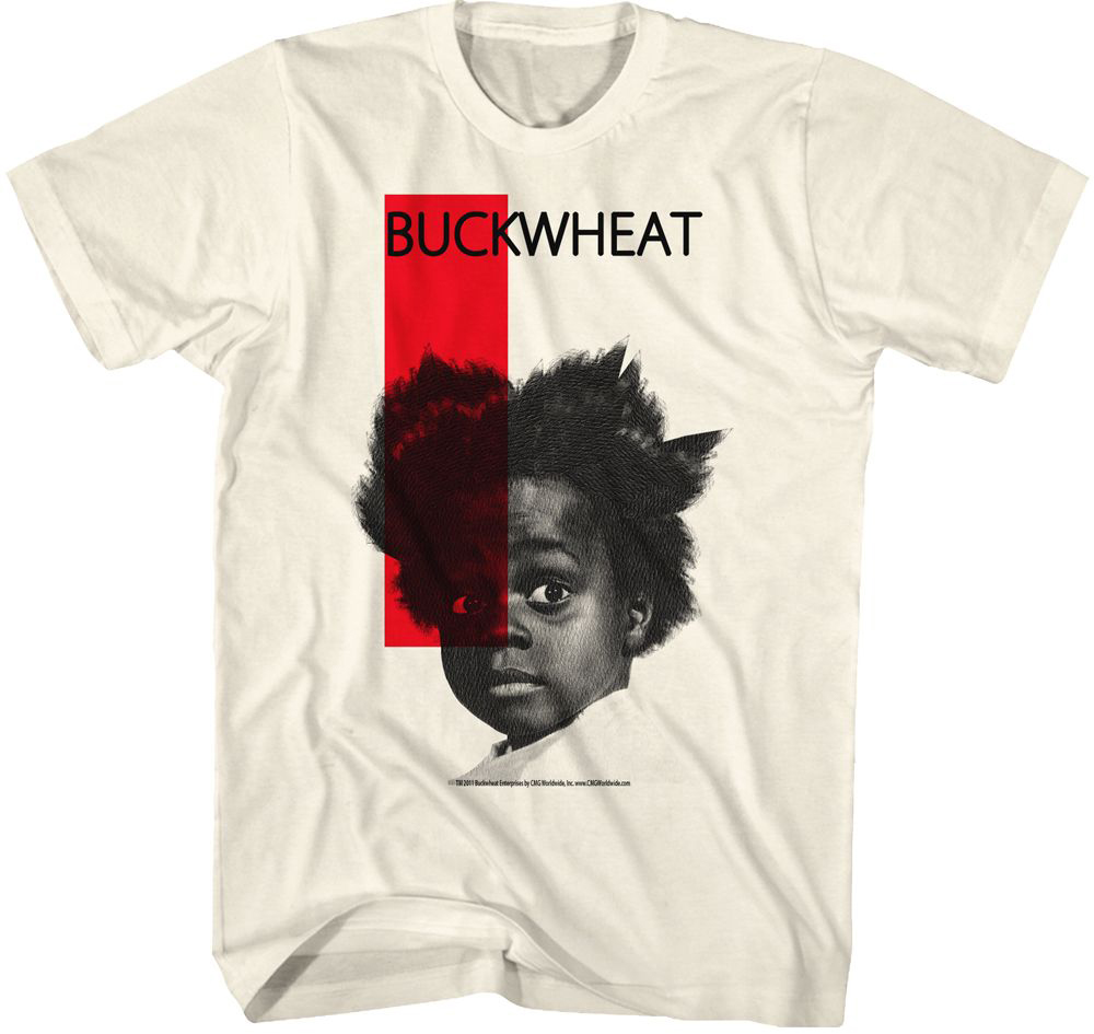 Buckwheat Shirt Little Rascals Red Stripe Buc Adult Natural TShirt