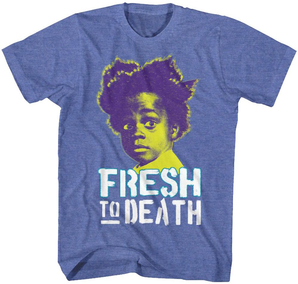 Buckwheat Fresh to Death Adult Blue Tee Shirt Buckwheat of the Little