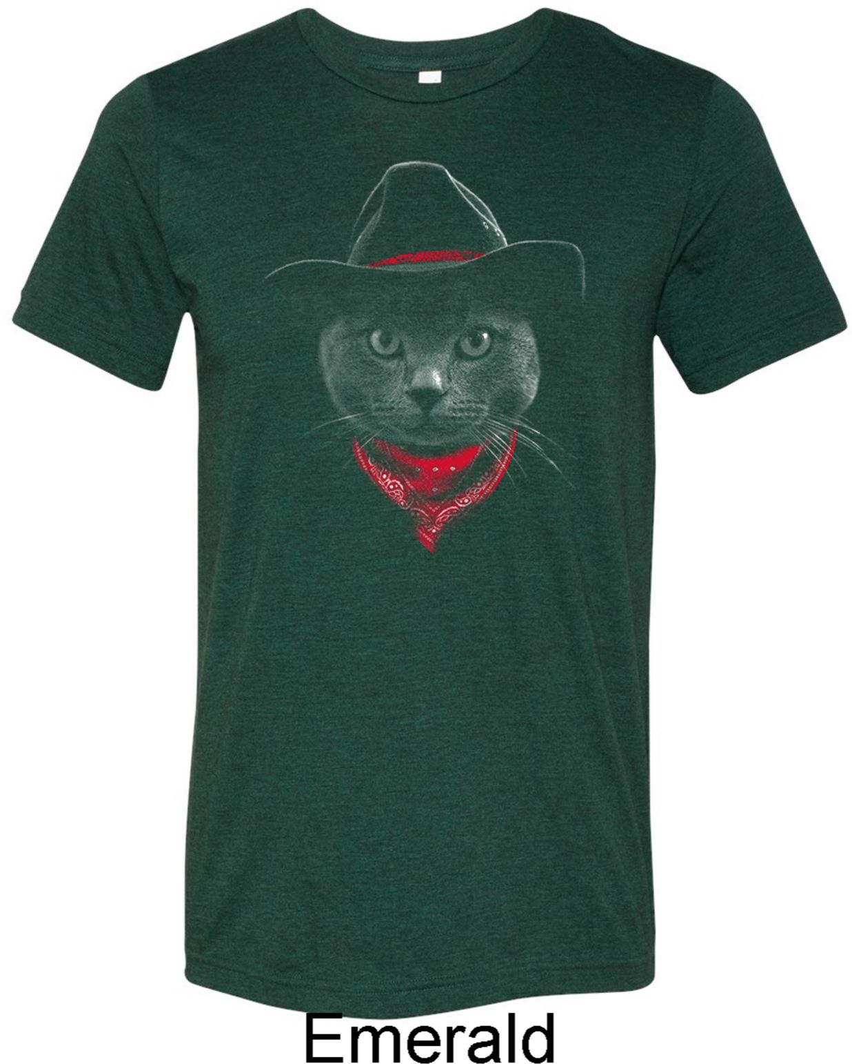 Cowboy Cat Tri Blend Tee Cowboy Cat Mens Shirts