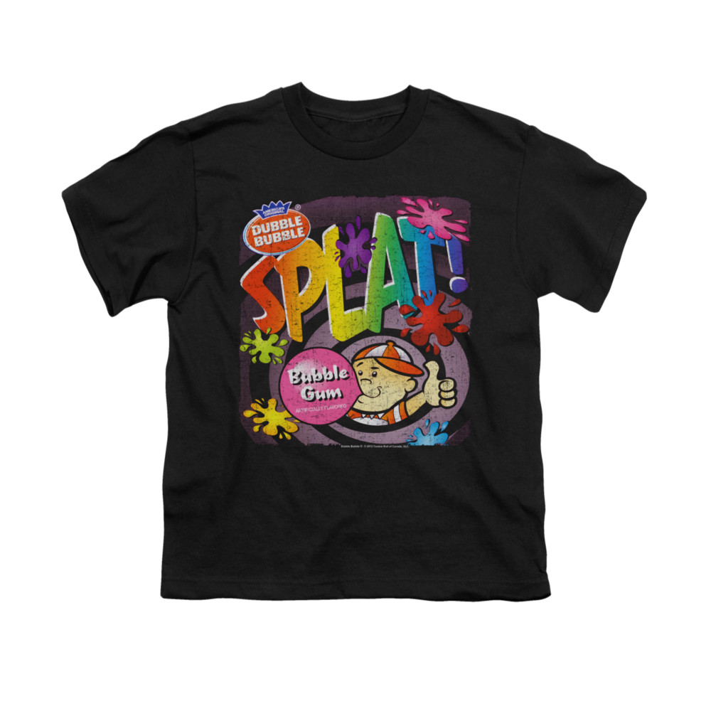 Double Bubble Shirt Kids Splat Gum Black TShirt Double Bubble Splat