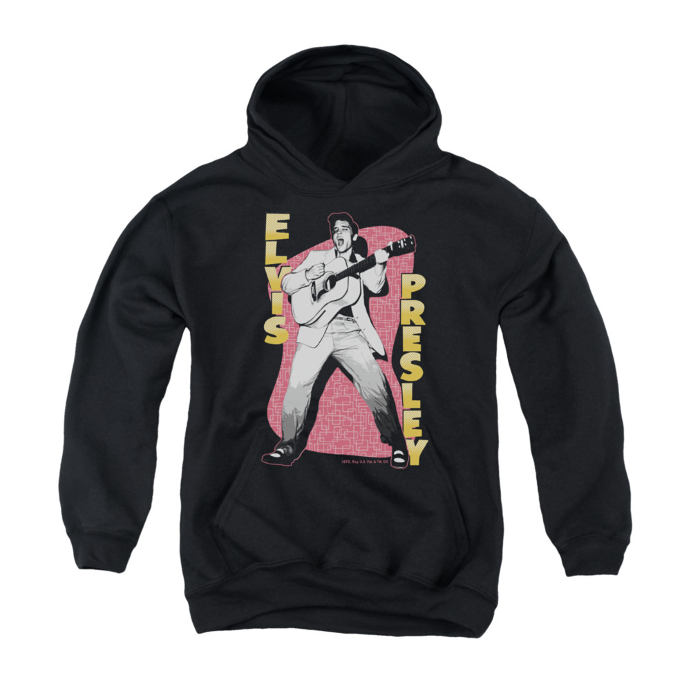 Elvis Presley Youth Hoodie Pink Rock Black Kids Hoody Elvis Presley
