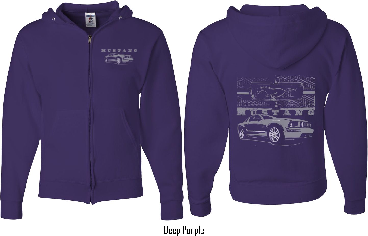 Ford Mustang with Grill (Front & Back) Full Zip Hoodie Ford Mustang with Grill Front & Back Shirts