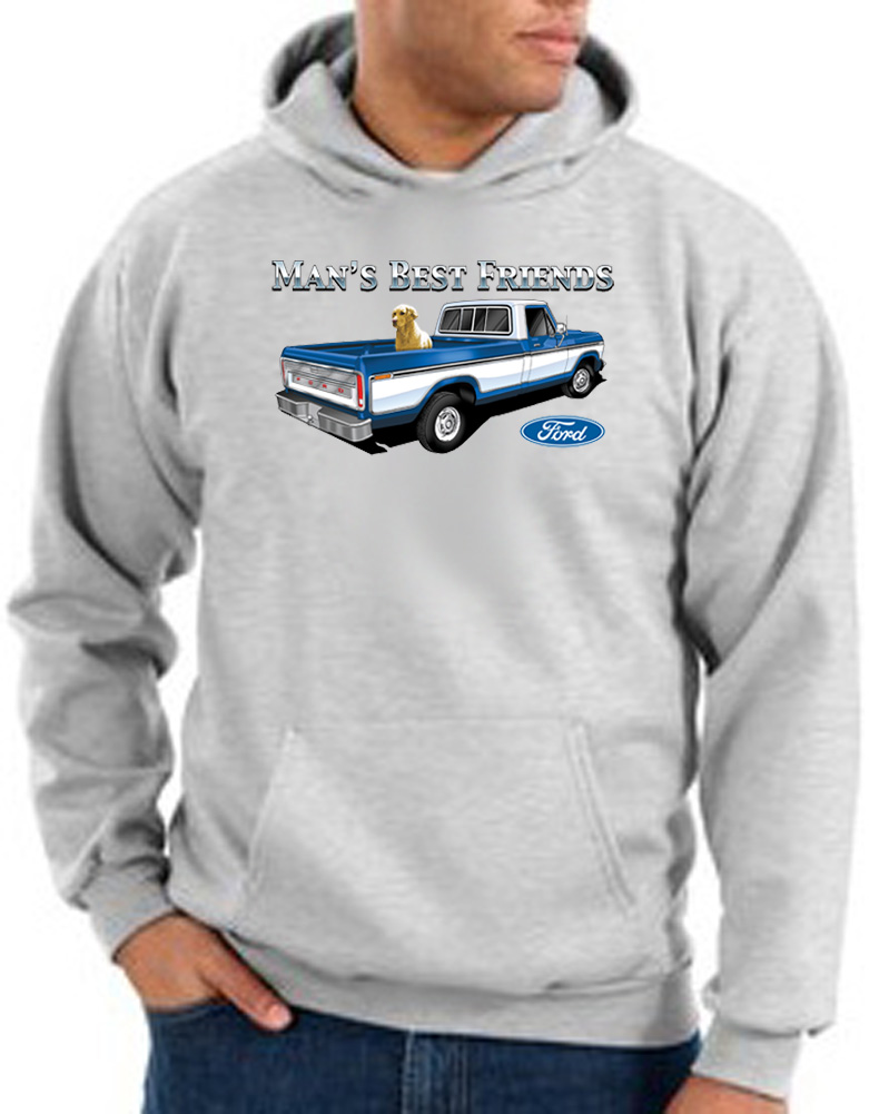 Ford Trucks Hoodie Hooded Sweatshirt Mans Best Friend Ash Hoody Ford
