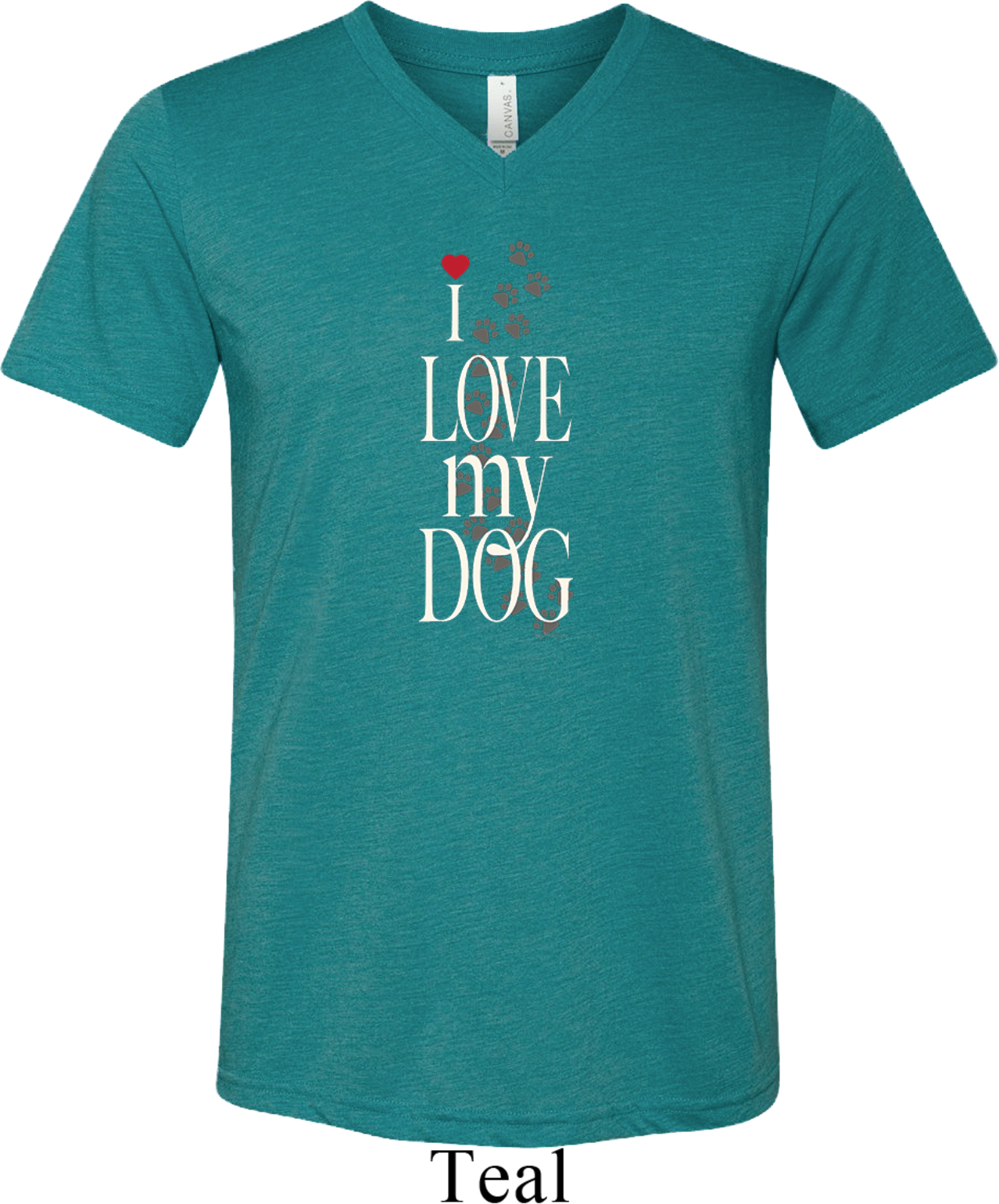 I Love My Dog Mens Tri Blend Vneck Shirt I Love My Dog Mens Shirts