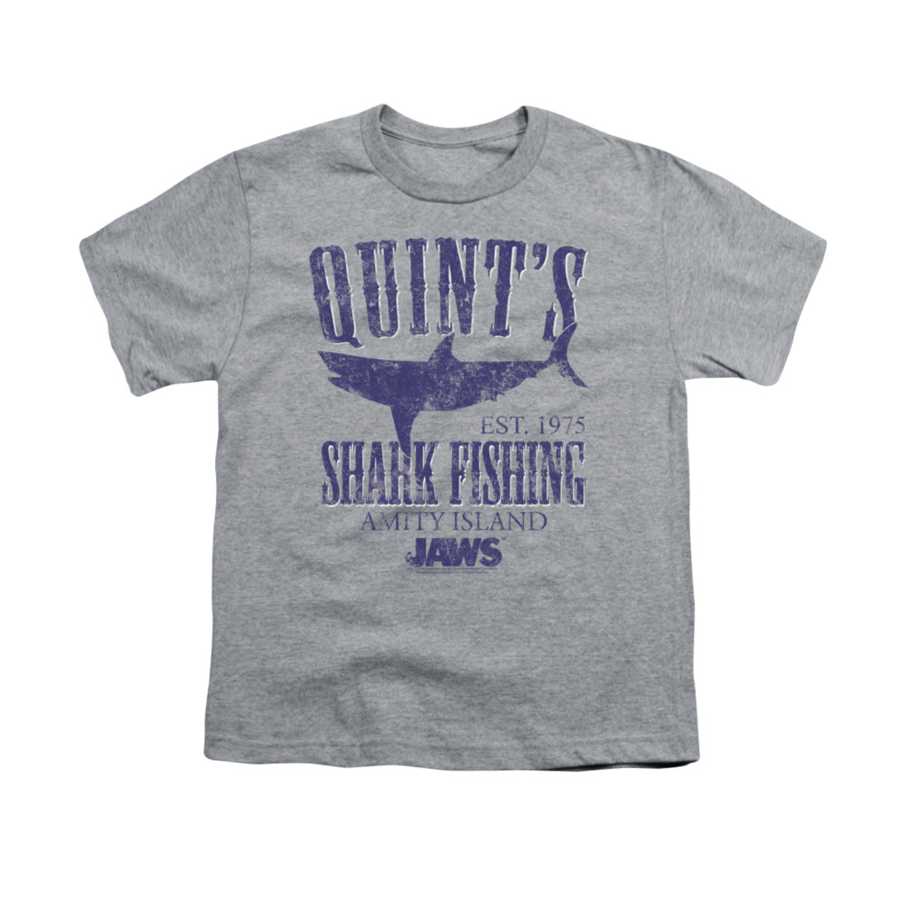 Jaws Shirt Kids Quint's Athletic Heather TShirt Jaws Quint's Shirts