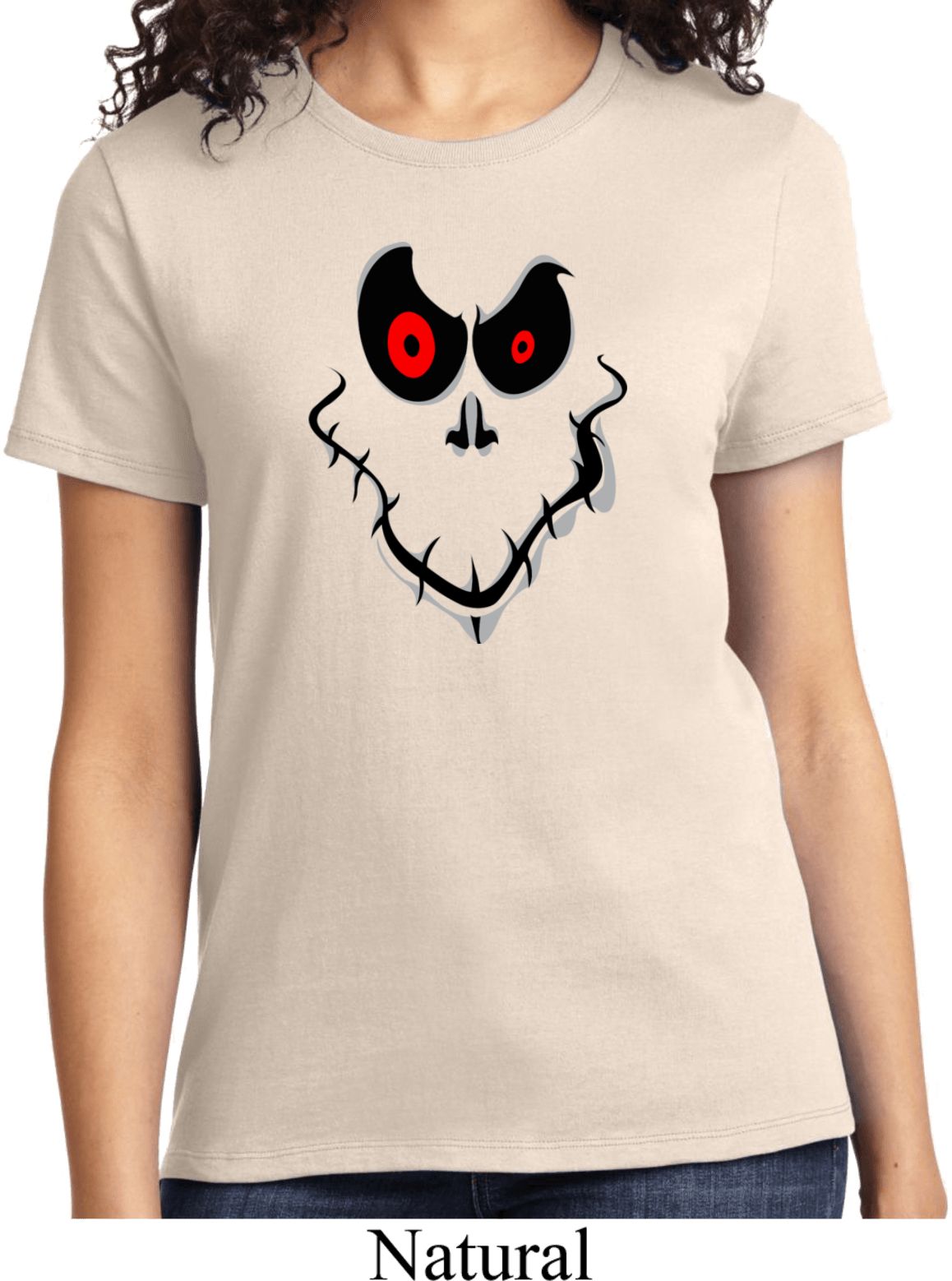 Ladies Halloween Shirt Ghost Face Tee TShirt Ghost Face Ladies