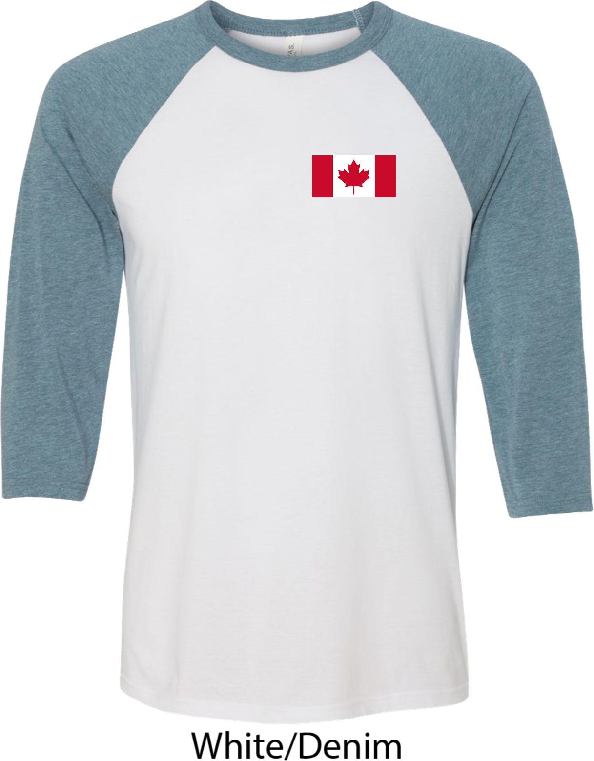 Mens Canada Tee Canadian Flag Pocket Print Raglan Shirt Canadian Flag Pocket Print Mens Shirts
