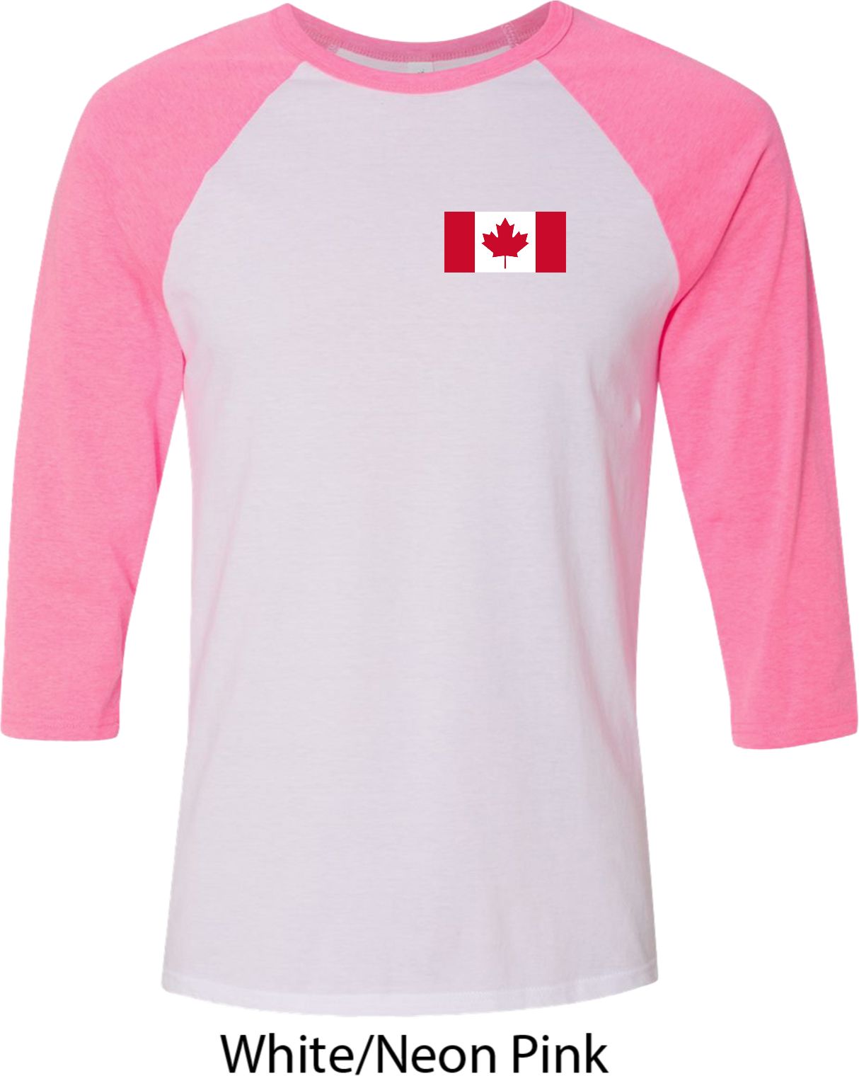 Mens Canada Tee Canadian Flag Pocket Print Raglan Shirt Canadian Flag Pocket Print Mens Shirts