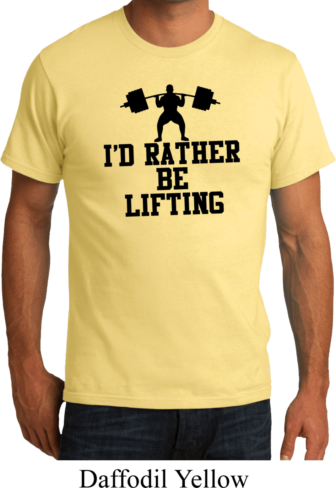 Mens Fitness Shirt I Rather Be Lifting Organic Tee TShirt I Rather