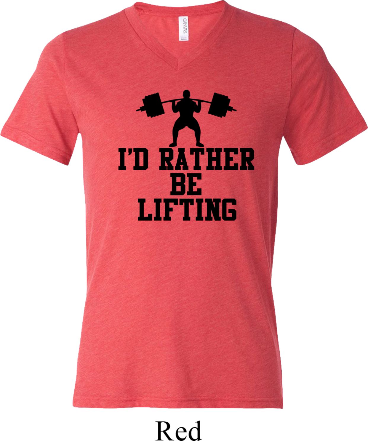 Mens Fitness Shirt I Rather Be Lifting Tri Blend Vneck Tee TShirt I