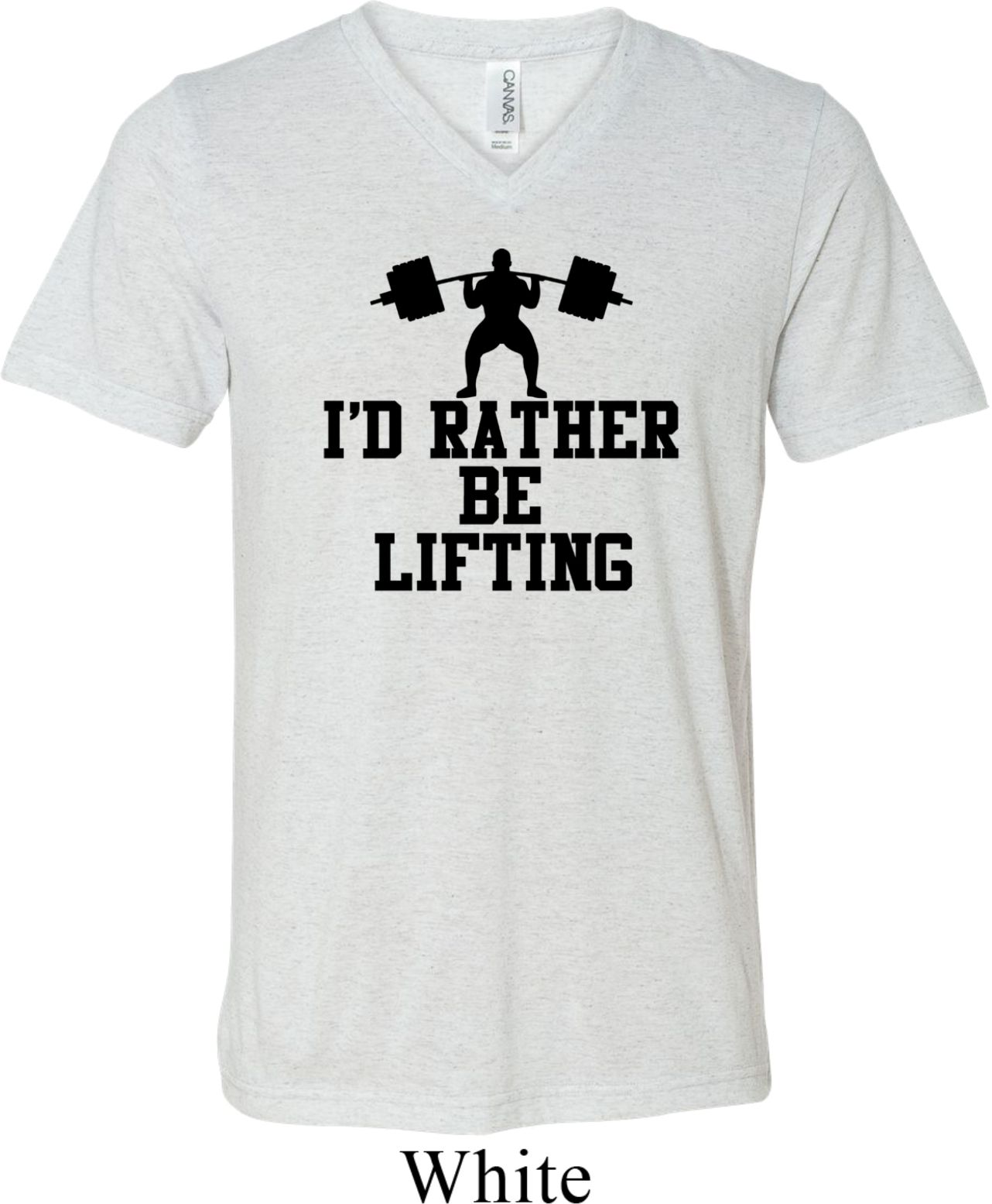 Mens Fitness Shirt I Rather Be Lifting Tri Blend Vneck Tee TShirt I