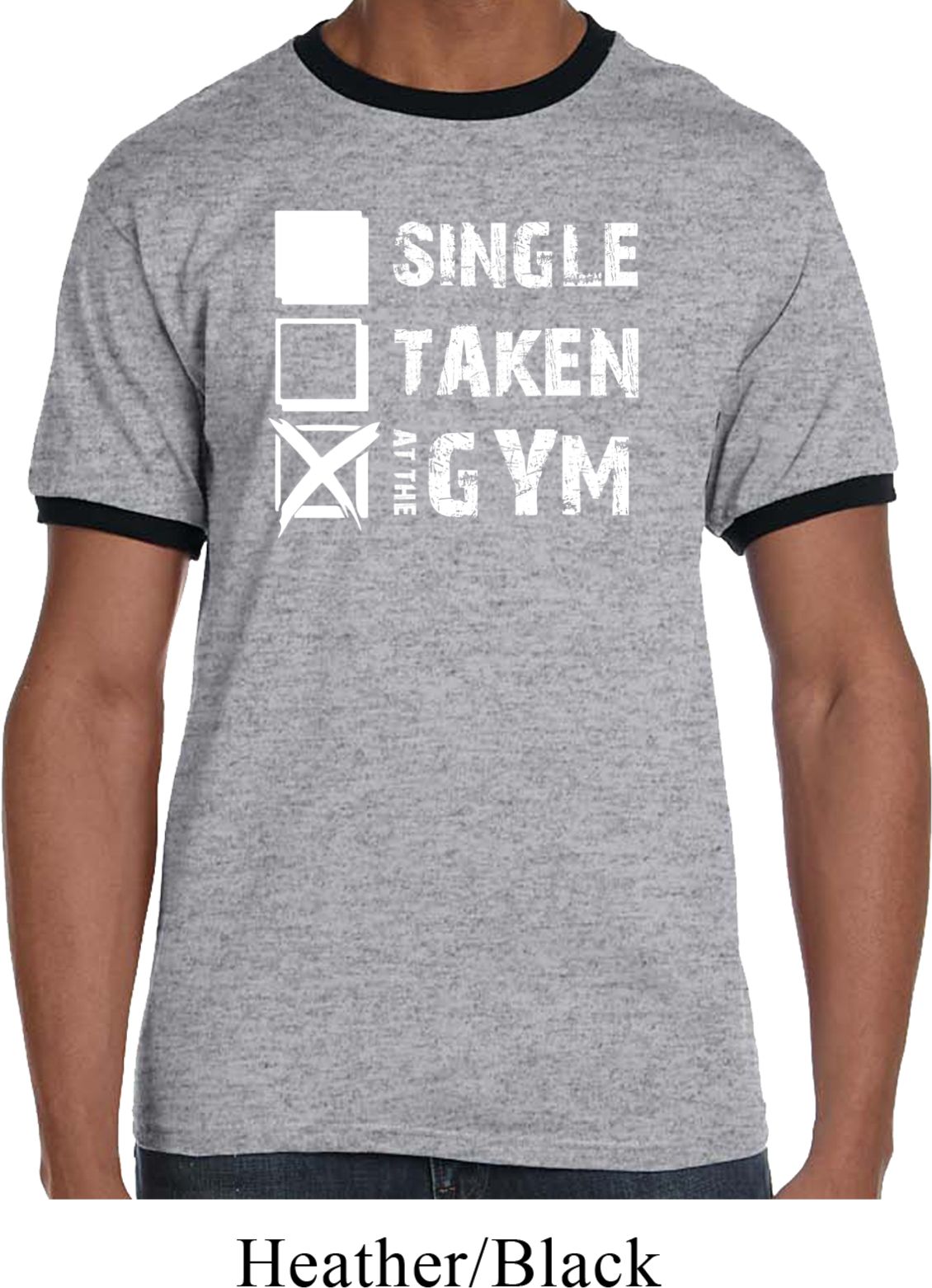 Mens Fitness Shirt Single Taken At The Gym Ringer Tee TShirt Single