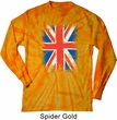 Mens UK Flag Shirt Union Jack Long Sleeve Tie Dye Tee T-shirt