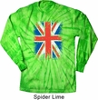 Mens UK Flag Shirt Union Jack Long Sleeve Tie Dye Tee T-shirt