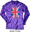 Mens UK Flag Shirt Union Jack Long Sleeve Tie Dye Tee T-shirt