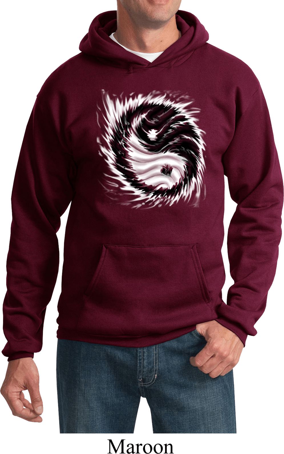 Mens Yoga Hoodie Yin Yang Sun Hoody Yin Yang Sun Mens Yoga Shirts