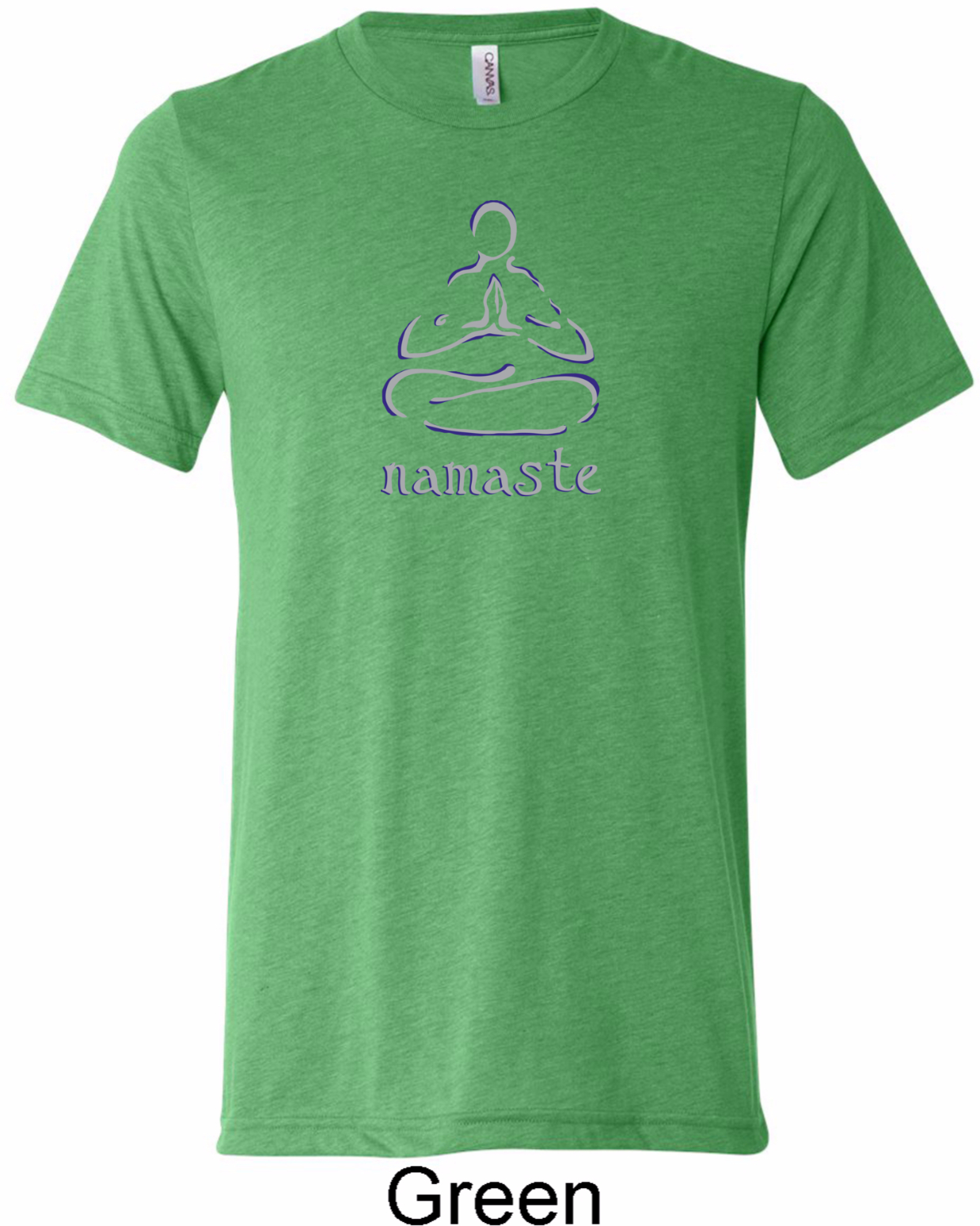 Mens Yoga Shirt Namaste Lotus Pose Tri Blend Crewneck Tee TShirt