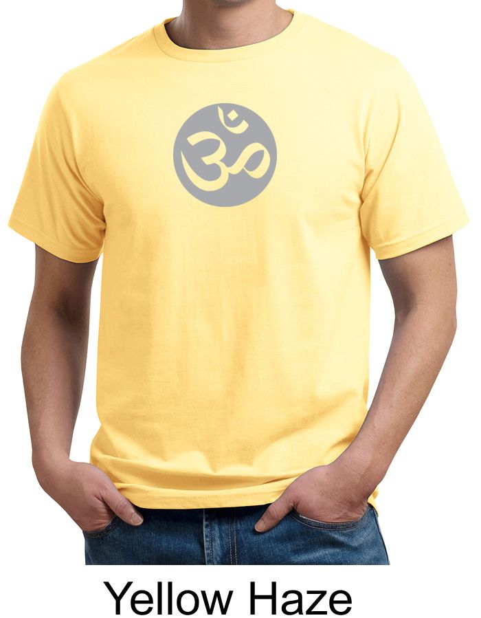 Mens Yoga Tshirt Om Symbol Meditation Adult Organic Tee Shirt Om