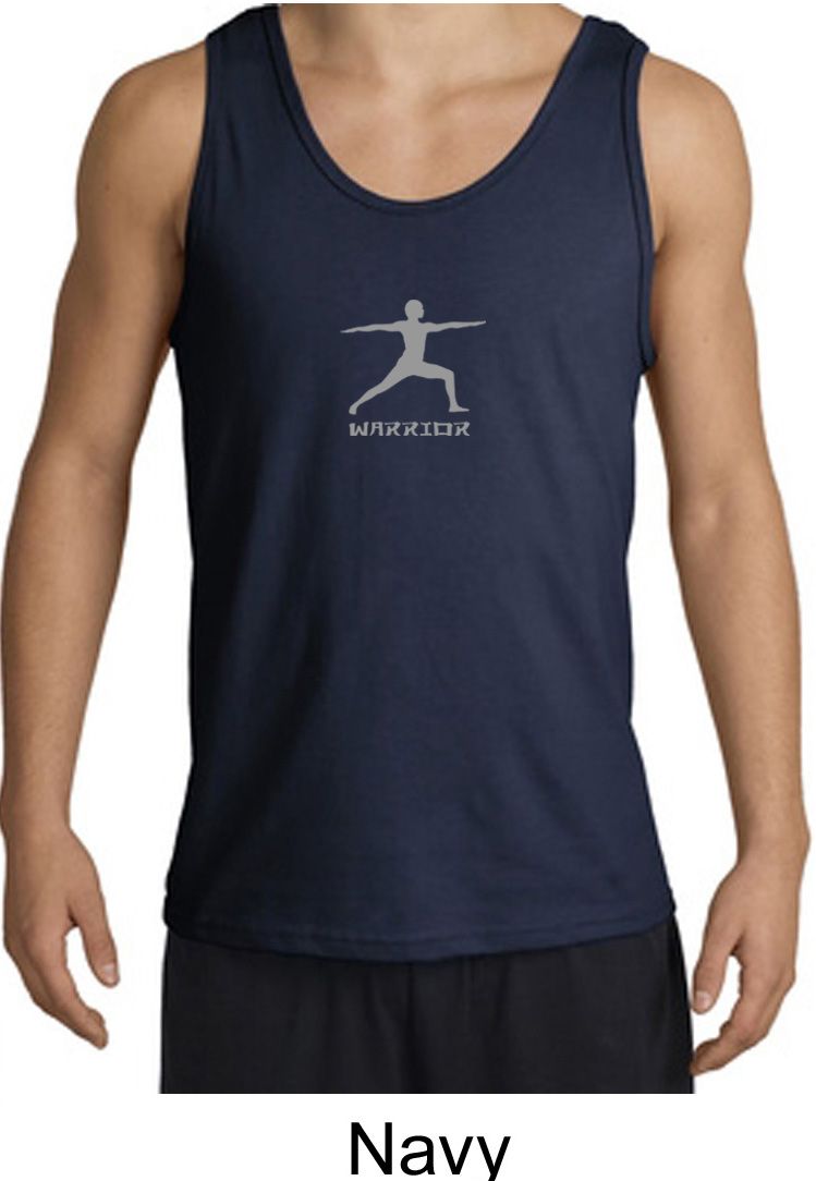 Mens Yoga Tank Top – Warrior 2 Pose Meditation Tanktop - Warrior Pose