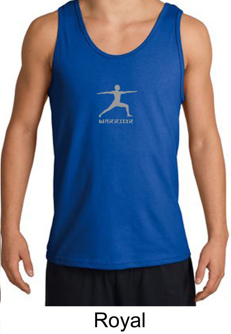 Mens Yoga Tank Top Warrior 2 Pose Meditation Tanktop Warrior Pose