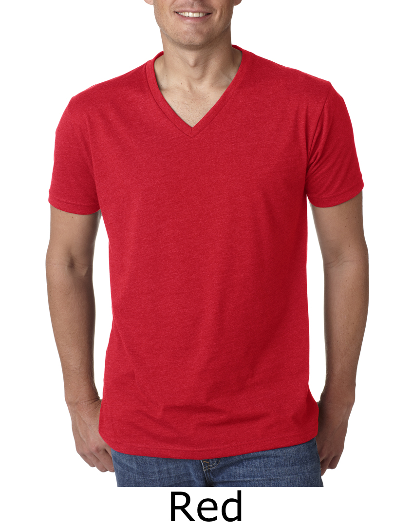 Next Level Men's TShirt VNeck CVC Cotton/Poly Tee Shirt Next Level Mens Shirts