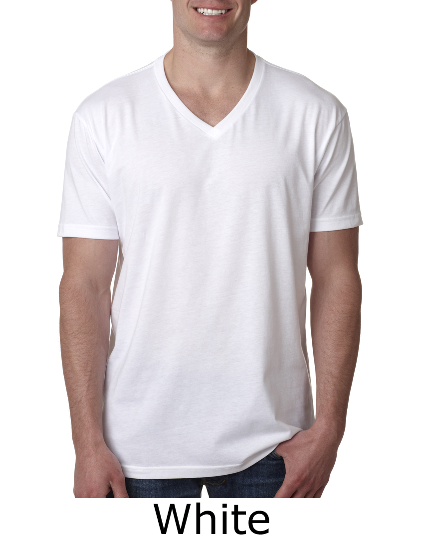 Next Level Men's TShirt VNeck CVC Cotton/Poly Tee Shirt Next Level Mens Shirts