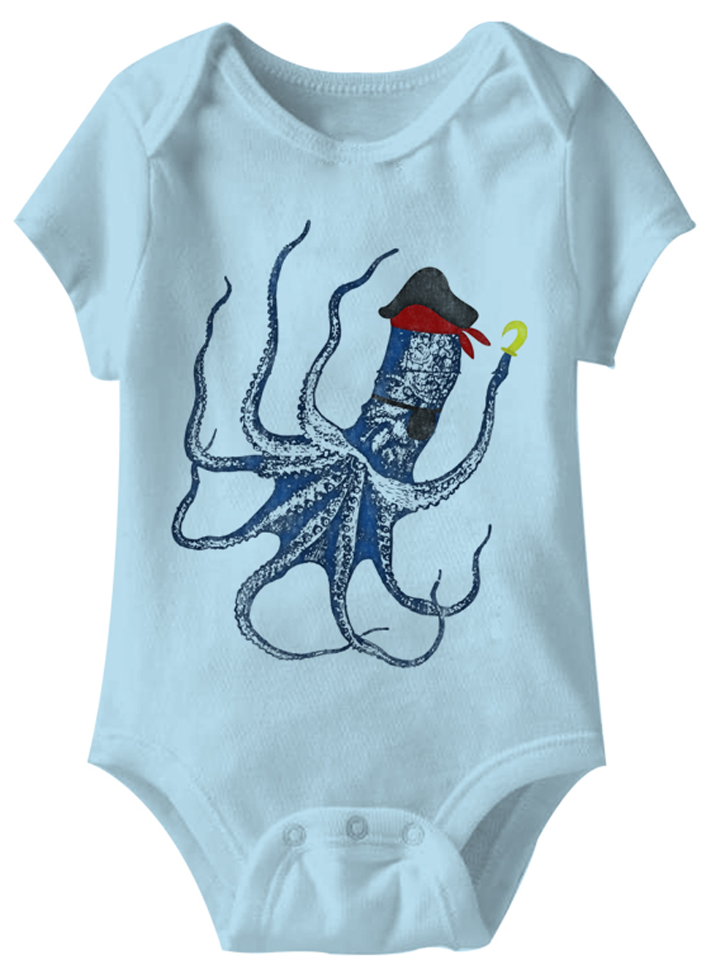Octopus Funny Baby Romper Light Blue Infant Babies Creeper Funny Baby