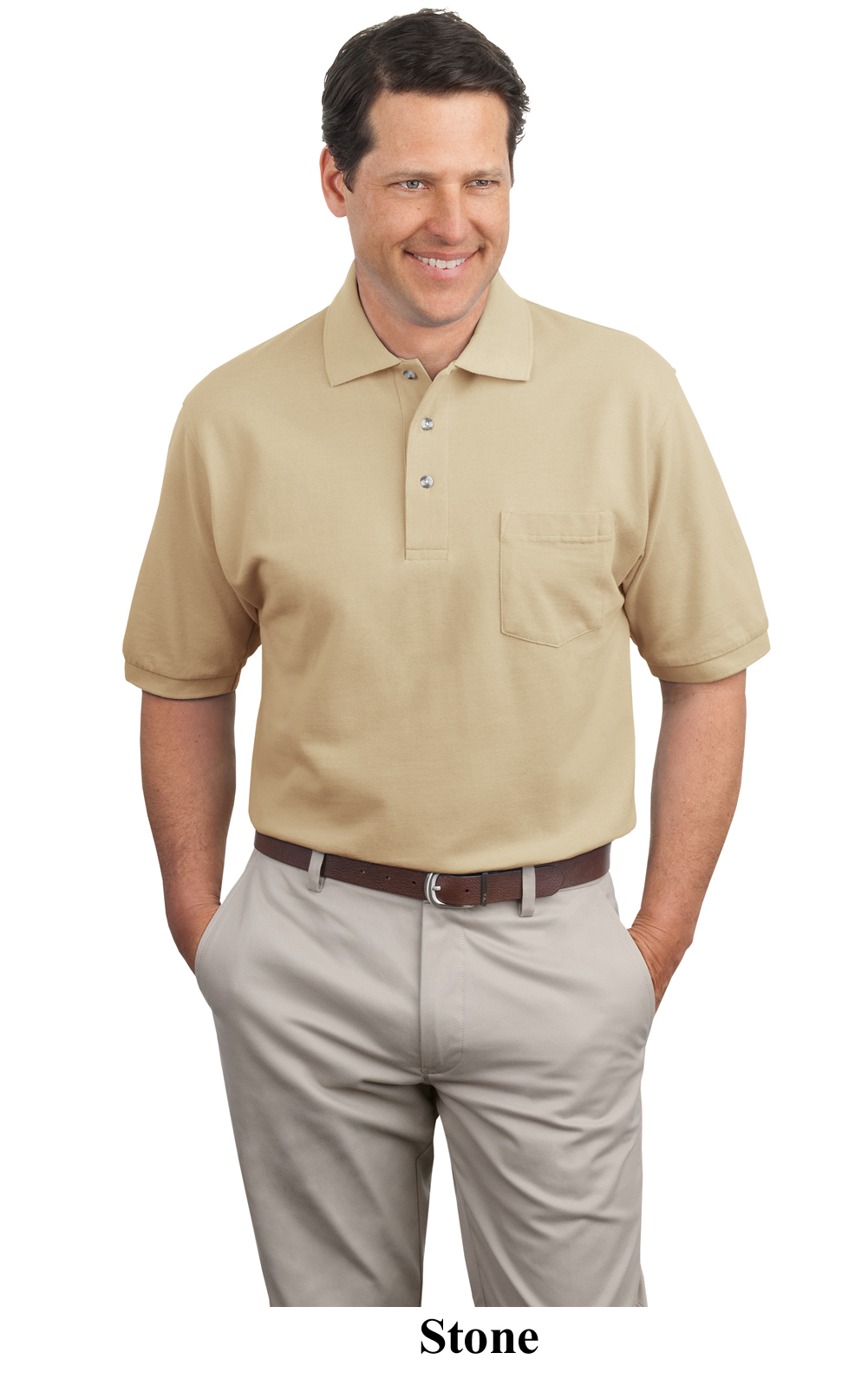 Port Authority Polo Shirt Sport Golf Pique Knit With Pocket Port