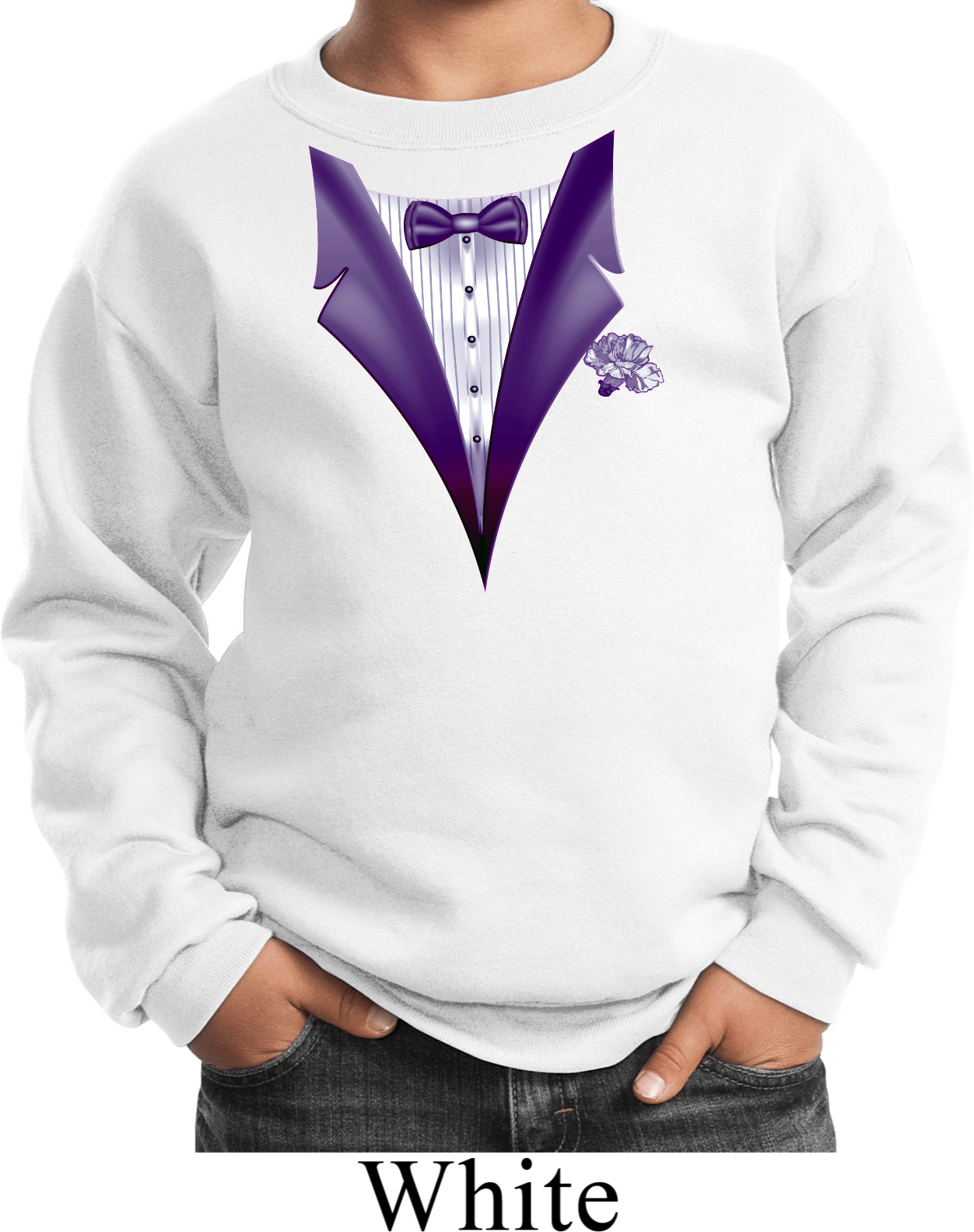 Purple Tuxedo Kids Sweat Shirt Purple Tuxedo Kids Shirts