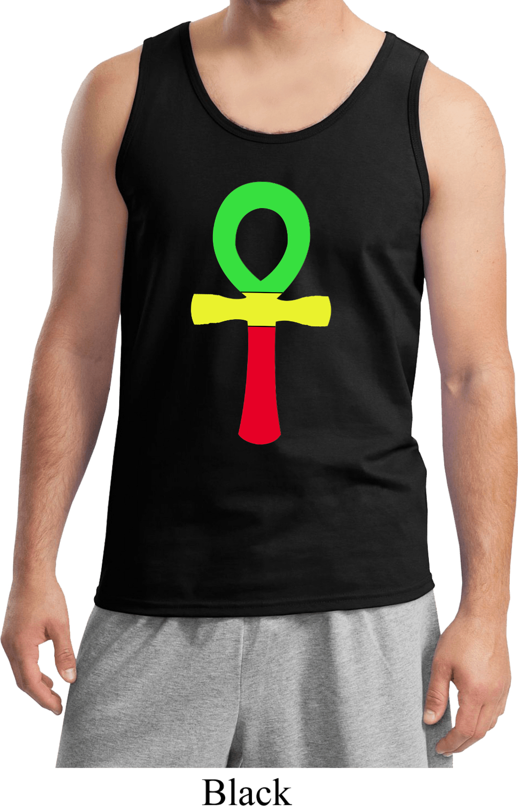 Rasta Ankh Mens Tank Top - Rasta Ankh Mens Shirts