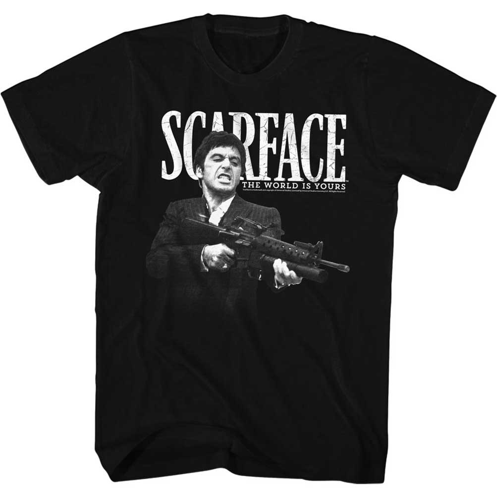 Scarface Shirt Machine Gun Black T-Shirt - Scarface Shirts
