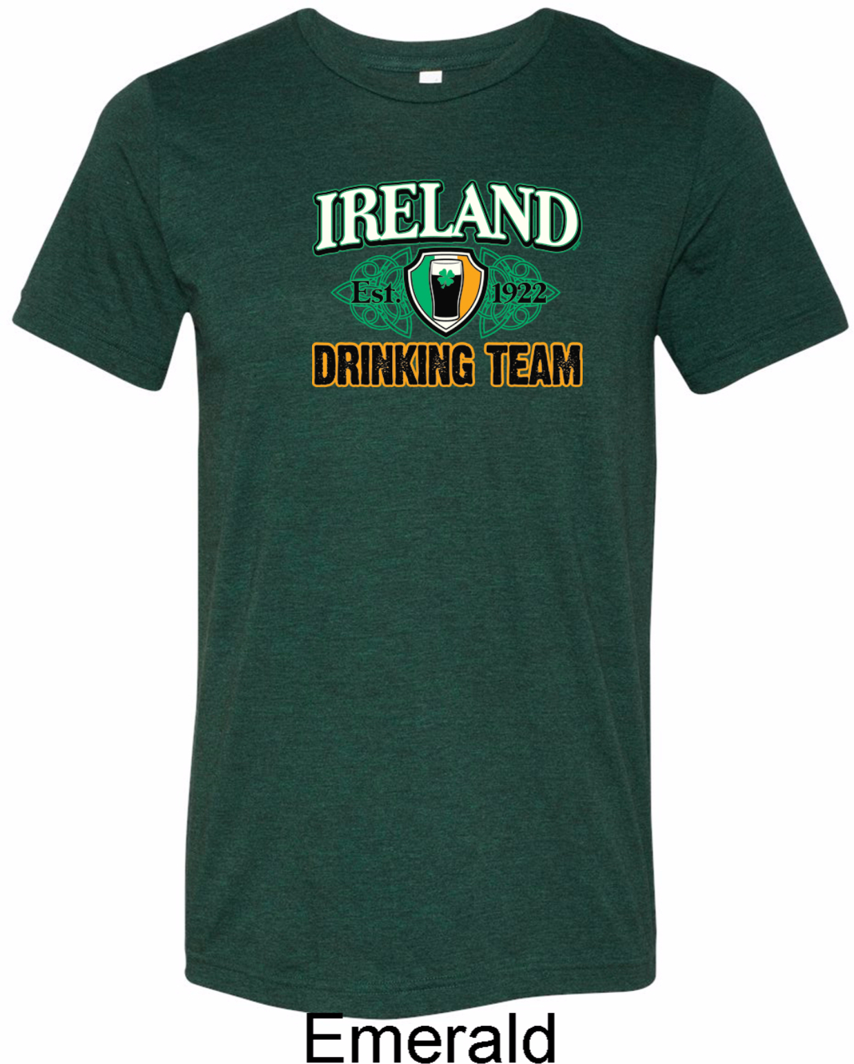 St Patrick's Day Ireland Drinking Team Mens Tri Blend Crewneck Shirt