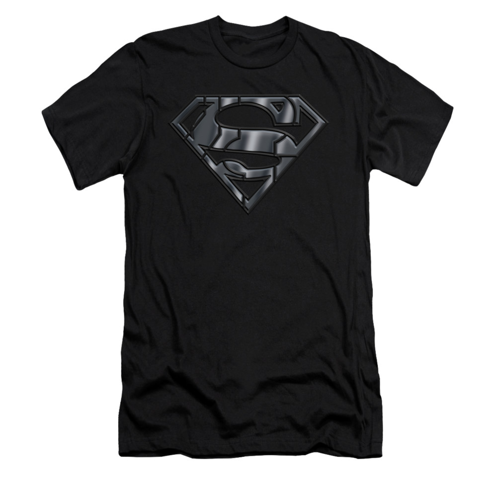 Superman Shirt Slim Fit Mech Shield Black TShirt Superman Mech Shield Shirts