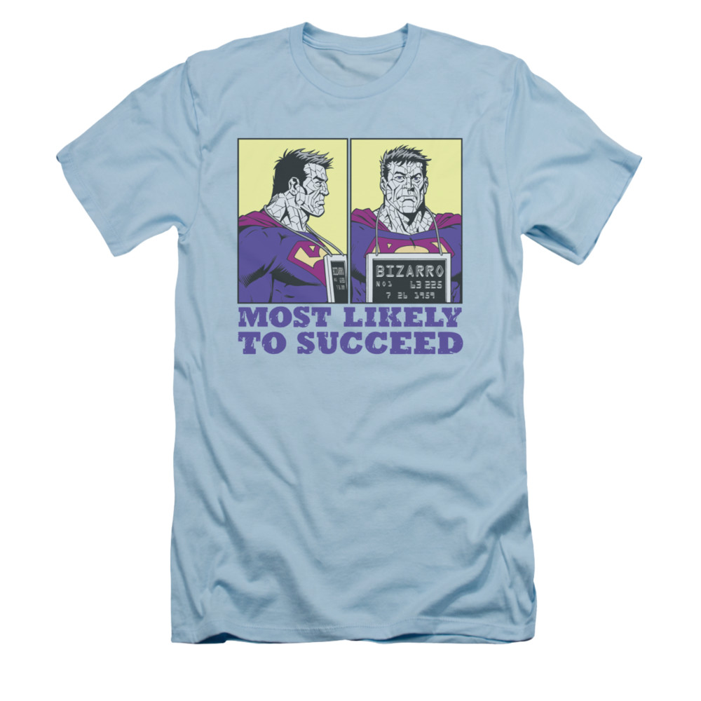 Superman Shirt Slim Fit Most Likely Light Blue TShirt Superman Most Likely Shirts