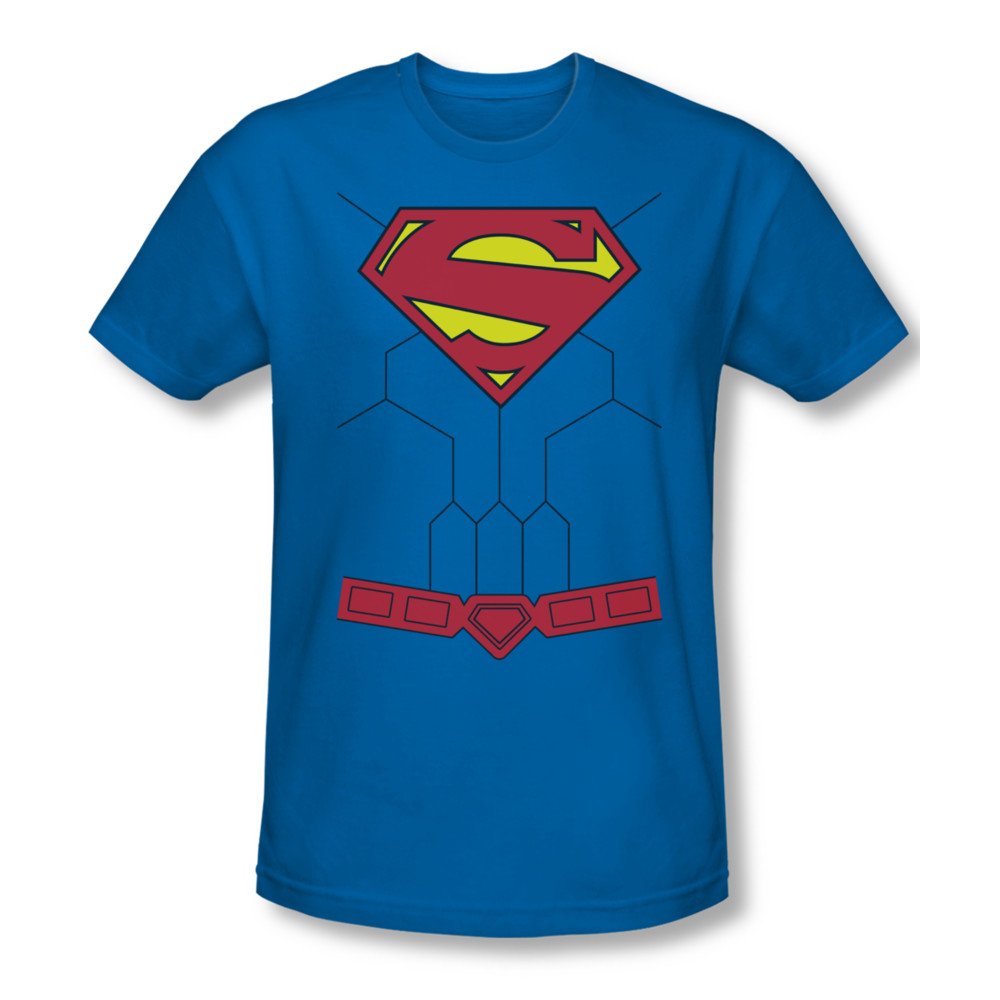 Superman Shirt Slim Fit New Torso Royal Blue TShirt Superman New Torso Shirts