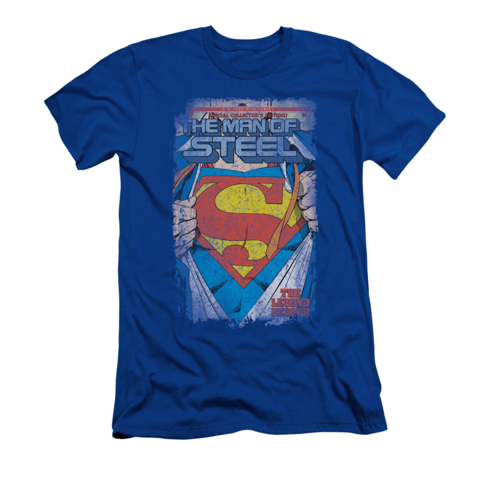 Superman Shirt Slim Fit The Legend Royal TShirt Superman The Legend Shirts