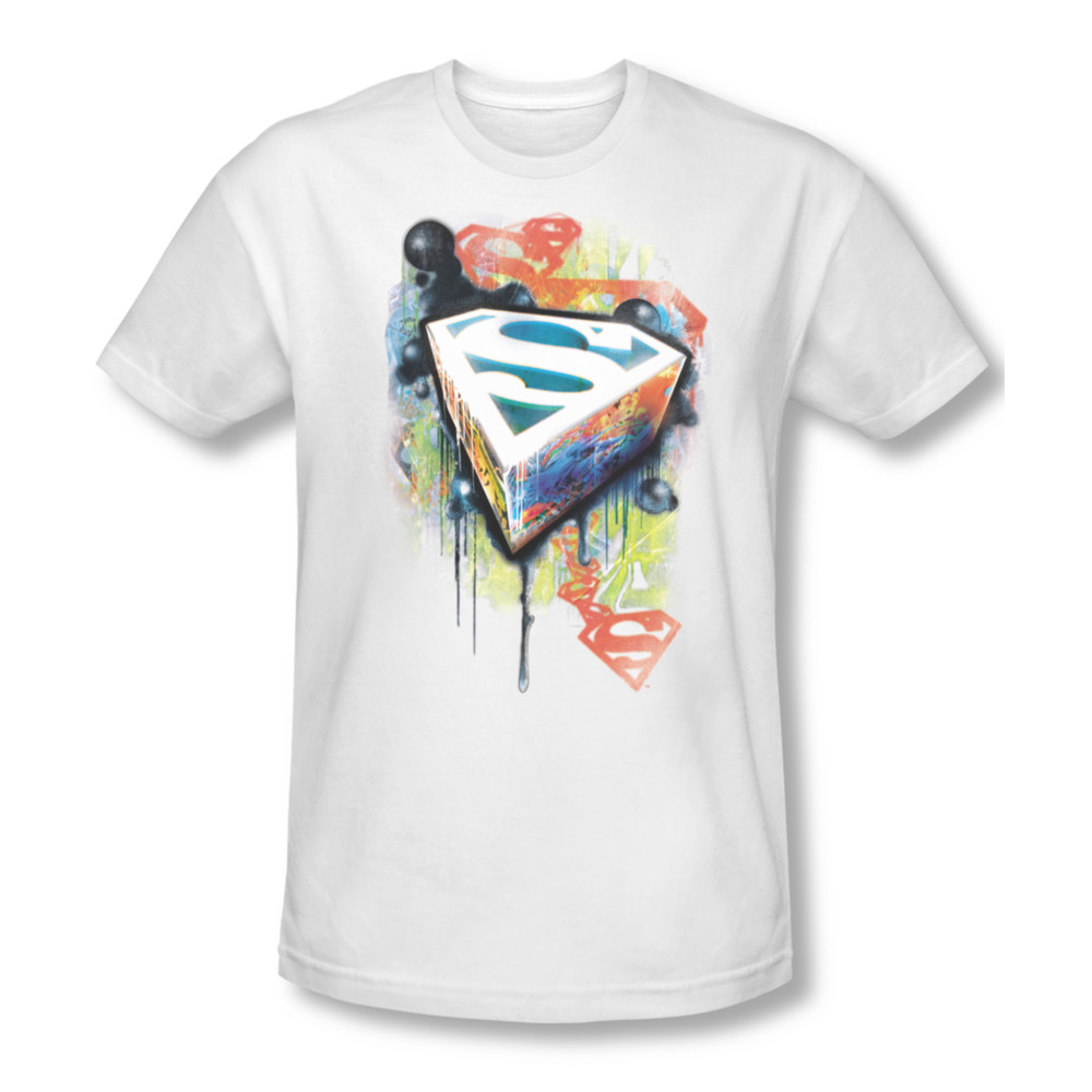Superman Shirt Slim Fit Urban Shield White TShirt Superman Urban Shield Shirts